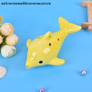 [knownaurora] mini dolphin 6hole profesional ocarina ceramicflute instrumento regalo coleccionable nuevo stock (8)