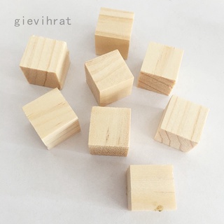 Gievihrat Pack cubo de madera maciza bloques cuadrados de madera para niños juguetes educativos tempranos bloques de montaje adorno