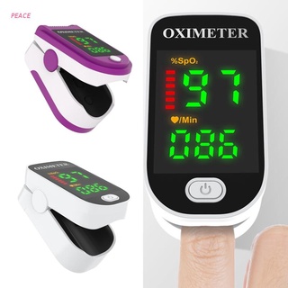 PEACE Home Fingertip Finger Clamp Pulse Oximeter Blood Oxygen Saturation Heart Rate SpO2 Monitor with LED Screen Display