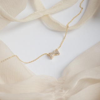 Collar con colgante de mariposa de acero de titanio chapado en oro de 18 quilates con circonita mujeres niñas accesorios de regalo (4)