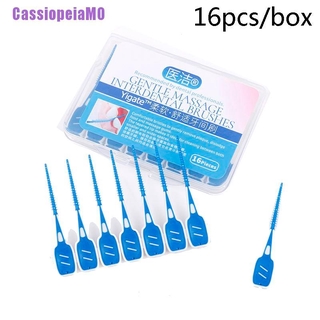 (cassiopeiamo) 16 cepillos interdentales de limpieza de hilo dental herramienta de cuidado oral