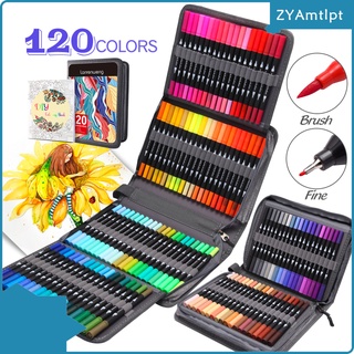 120 colores premium doble punta pincel rotuladores de pintura para libros manga caligrafía mano letras pintura escritura arte artesanía (5)