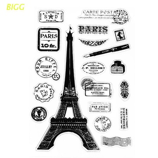 BIGG Paris Tower-Sello De Goma Transparente (Silicona ,)