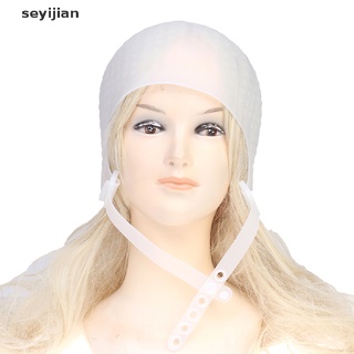 [seyj] gorra de silicón para colorear cabello con aguja tinte para el cabello/herramientas de estilo cxb
