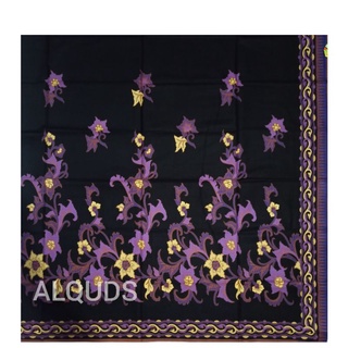 Primisima algodón Batik impresión tela moda púrpura flores