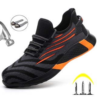 Air Mesh Safety Shoes Work Shoes Steel Toe Work Boots Safety Boots Comfort Work Sneakers Anti-smashing Men Boots Free Sh