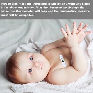 Termómetro electrónico Digital LCD axilas termómetros de bebé con función de recordatorio (7)