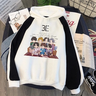 kpop be letra sudadera con capucha bts impresión unisex streetwear manga larga jersey sudadera con capucha suéter