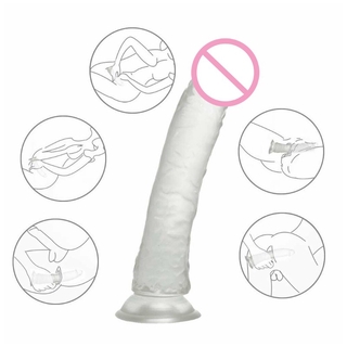 ggt Waterproof G Spot Transparent Dildo Anal Plug Butt Suction Cup Female Male Realistic Adult Love Sex Toys (7)