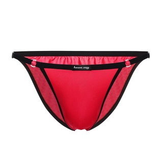 [simhoa] Men Ice Silk Briefs Low Rise Bikini Underpants Underwear Thong G-string