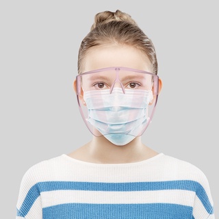 Escudo de cara completa de gran tamaño exagerado visera envoltura gafas protectoras Anti-spray máscara (6)