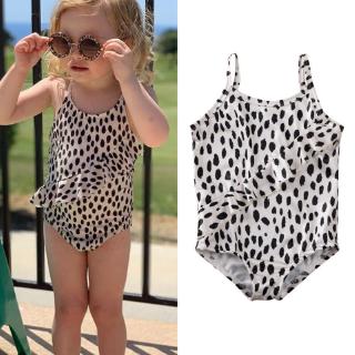 verano sling niño bebé leopardo impresión bikini traje de una sola pieza traje de baño ropa de playa