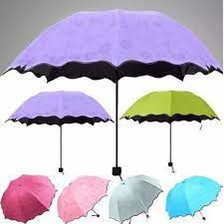 3d negro revestimiento anti-UV paraguas/3 dimensiones plegable paraguas portátil paraguas