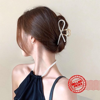 moda coreana abrazadera de pelo clip para las mujeres perla catch pelo versátil accesorios temperamento n9r7 (1)