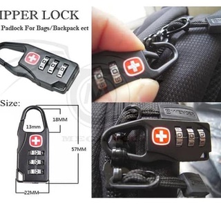 (Original) candado maleta bolsa de 3 dígitos código candado bolsa suiza bloqueo código contraseña candado Lockker