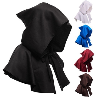 Dunge Cosplay Death Cloak disfraz de Halloween Carnival Adults hood Cloak Priest Witch phantom Devil Cape Cloak (1)