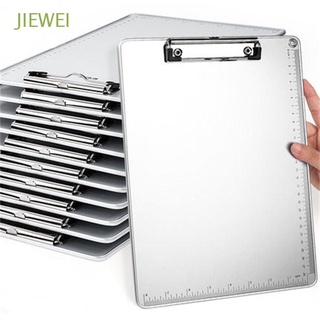 JIEWEI Office Supplies Writing Board Clip File Organizer A4 Document Holder Clipboard File Folder Paper Ticket Storage Collect Book Aluminum Alloy School Supplies Stationery Writing Pads