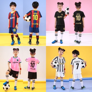 Jersey de temporada 20-21 para niños FC Barcelona 10 Messi Jersey niños fútbol uniforme fútbol ropa de tren