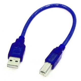 [fash] 1ft 30 Cm Corto Tipo A Macho B USB 2.0 Impresora Escáner Cable Azul