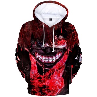 （Available） 3D Printed Hoodies Tokyo Ghoul Anime Streetwear Tops 2021 Hip Hop Oversized Casual Pullover Sweatshirts