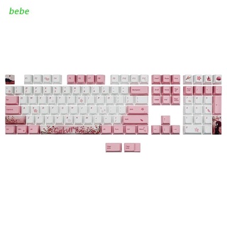 bebe 110 Keys Cherry Pbt Keycaps Mechanical Keycap Full Set 5 Sides Dye-sublimation Cherry Theme Keycaps