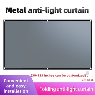 pantalla de proyección plegable a prueba de luz de metal fácil de plegar anti-luz