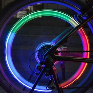 WAROOM 2Pcs Llantas accesorios Neumático auto bombillas Colorido Tapa de la valvula de la rueda Las luces de la rueda de coche Automoviles repuestos Flash neon LED Decoracion de bicicletas Lampara de neumatico de la bici (4)