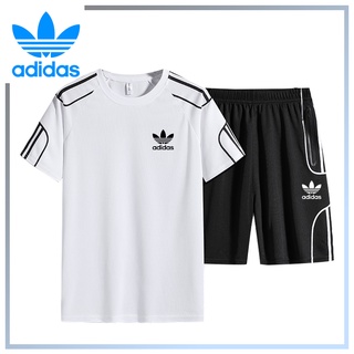 Adidas Traje Deportivo Transpirable De Secado Rápido (camiseta + Pantalones Cortos) Ropa Deportiva Para Correr Para Hombre