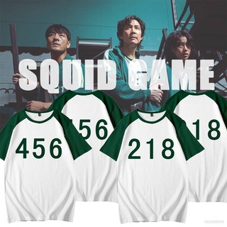 Squid Game T-shirt Cosplay Short Sleeve Unisex Tops Round Six Casual Loose Sports Netflix Tee Shirt Plus Size Halloween celebrate celebrate