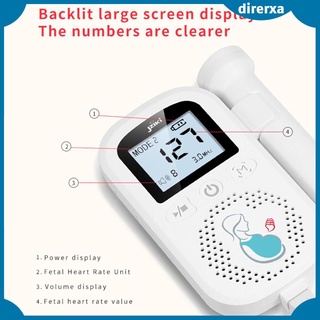 3MHz Doppler Monitor De Tasa Fetal Hogar Para Embarazo Bebé (4)