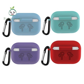 FASHION Silicone Earphone Cover Case with Carabiner Hook for Apple Airpods Pro/3