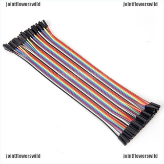 [jointflowerswild] 10 cm 2,54 mm hembra a hembra dupont cable de puente de alambre para arduino breadboard