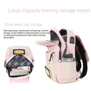 Nueva mochila para niños de estilo coreano de Grado uno, tres, cuatro, cinco y seis estudiantes de escuela primaria impermeable y ligera mochila ligera estudiantes de secundaria (5)