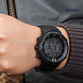 Amobox Fashion Men Sport Digital Display Backlight Week Date Alarm Wrist Watch Gift