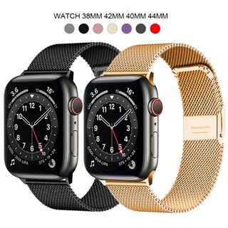 Milanese acero inoxidable Metal para apple watch correa de reloj 38 mm 40 mm 42 mm 44 mm correa de banda para iwatch pulsera serie 6 5 4 3 2 1