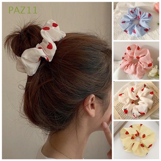 PAZ11 Coreano Corbata de pelo Impresión de frutas Pinza de cola de caballo Pliegue Pelo de fresa Elástico Señora, señora. Tiara de chica Cuerda de pelo/Multicolor (1)