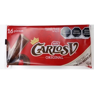 chocolate carlos V paquete 16 pzs