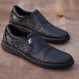 Venta de flas - Zapatos formales de cuero de los hombres - zapatos casuales deslizamiento en los hombres - zapatos de trabajo de los hombres PANTOFEL cuero negro (6)