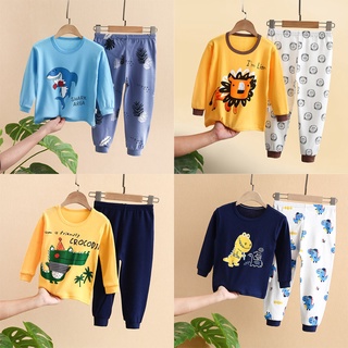 niños pijamas conjunto para moda impreso ropa de dormir conjunto con mangas largas niños algodón conjunto de ropa (1)