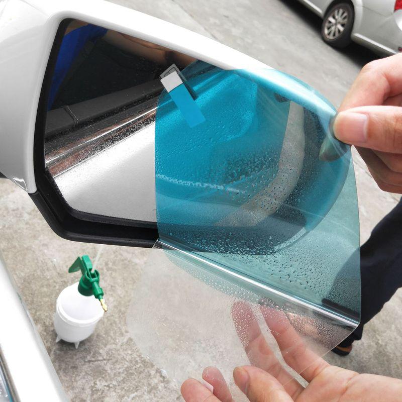 2 piezas de película impermeable para espejo retrovisor de coche, película protectora antiniebla a prueba de lluvia, película protectora de ventana