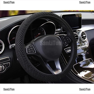 <SanLiTun> cubierta del volante del coche transpirabilidad antideslizante auto cubre decoración coche estilo (1)