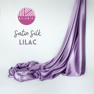 Charmuse Premium tela de satén de seda (0,5 metros) por Fabrickini - lila púrpura (Material Gamis | Uniforme de dama de honor | Fondo)