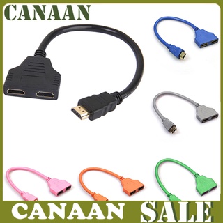 Canaán 1080P HDMI compatible Puerto Macho A 2 Hembra 1 En 2 Salidas Divisor Cable Adaptador Convertidor