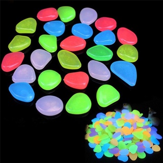 [treewaterhot] 10 unids/bolsa colorido brillan en la oscuridad piedras guijarros roca para tanque de peces acuario mx