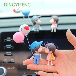 Dingyifeng accesorios de coche decoración del coche Auto Interior figura de acción de dibujos animados parejas hombres y mujeres lindo creativo Auto piezas centro consola niñas globo adorno