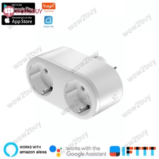 AUBESS WiFi Smart Plug Outlet 2 En 1 Tuya Control Remoto Electrodomésticos Funciona Con Alexa Google Home No Requiere Hub wow2buy