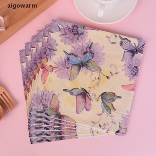 aigowarm 20pcs mariposa patrón decoupage servilleta papel pañuelo para navidad boda decoración mx