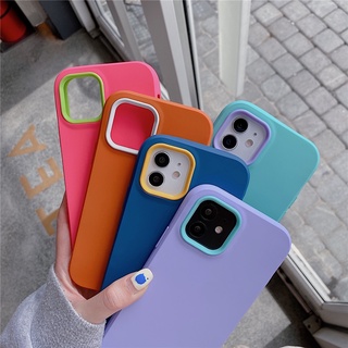 Liquid Silicone Soft Phone Case For iPhone 12 11 Pro Max XR X XS Max 7 8 SE 2020 Apple iPhone Soft Phone Casing Cover Shell Cover Three in one Camera Protection Ready Stock (4)
