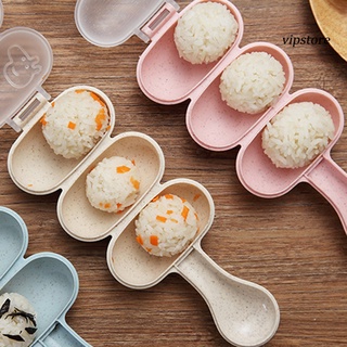 [VIP] molde de bola de arroz Simple DIY paja de trigo hogar bebé alimentación Sushi Maker (9)
