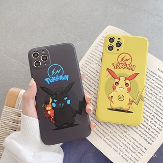 【High Quality】iPhone 12 Pro Max Case Full Lens protection POKEMON PIKACHU Right angle side Matte Smooth feel iPhone Xs Max XR 7 8 SE2 8Plus 11 PRO MAX Soft Cover